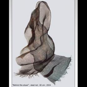 Behind the shawl